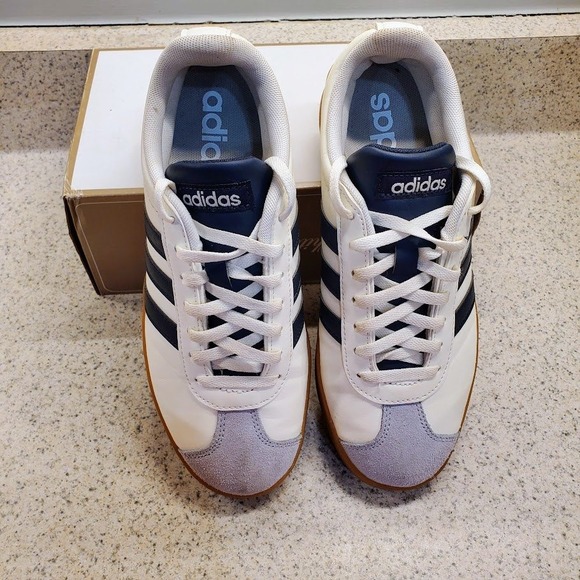 Adidas Classic Court Sneakers White Navy Gum Sole Women US 6.5 Casual - Picture 11 of 11